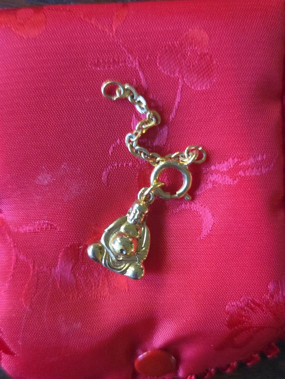 Vintage Joan Rivers Egg Buddah Charm With Chain
